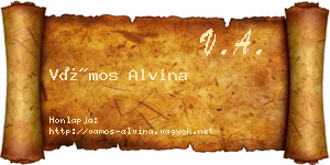 Vámos Alvina névjegykártya